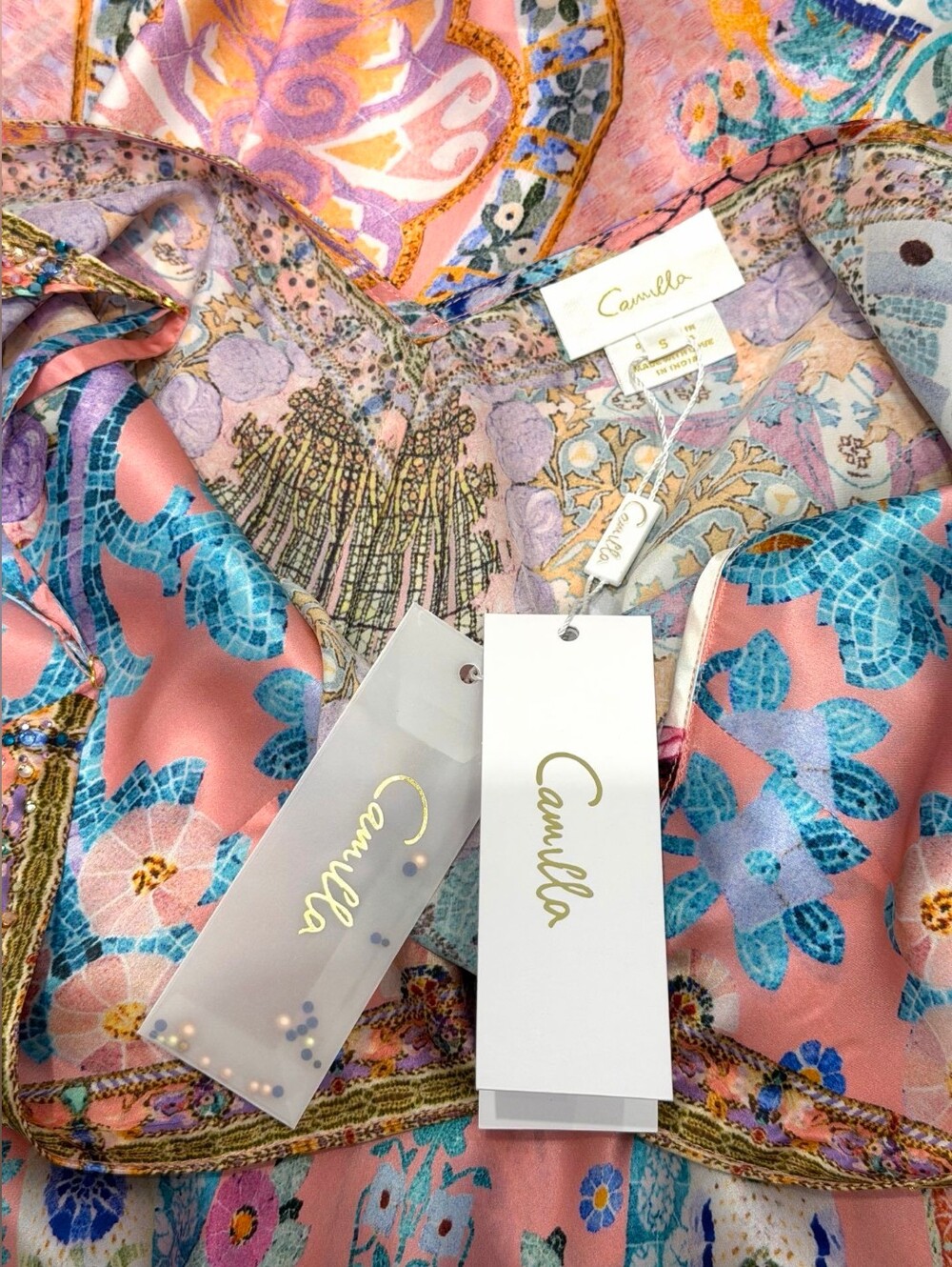 CAMILLA Printed silk-satin maxi dress - Picture 14 of 14